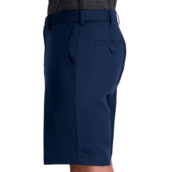 NWT Haggar Men's Cool 18 PRO Flat Front Classic-Fit 9.5" Shorts Navy 34W - Picture 2 of 13